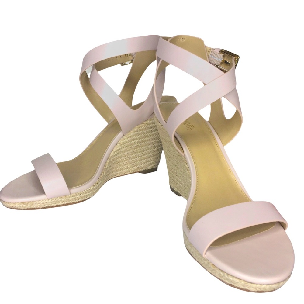 Michael Kors Espadrille Wedge Heel Ankle Strap Sandals